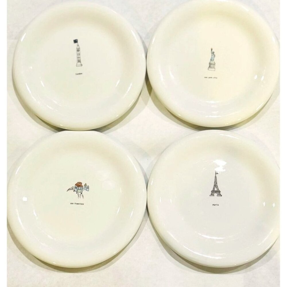 Travel the world plates - paris, london, nyc new york, san francisco